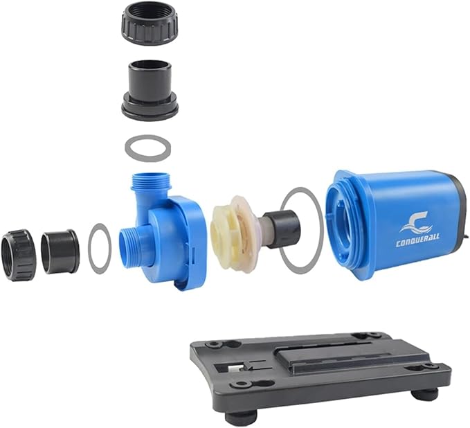 CONQUERALL 3960GPH 90W 22.5ft DC Adjustable Flow Submersible Return Pump Durable 3 Year CHS-15000 Water Pump for Freshwater, Fish Tanks, Aquaculture,KOI Pond, Aquaculture Fish Farm