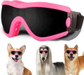 Medium Dog Sunglasses with Adjustable Strap UV Protection, Winproof Puppy Sunglasses, Suitable for Dogs Eyes Protection，Soft Dog Goggles