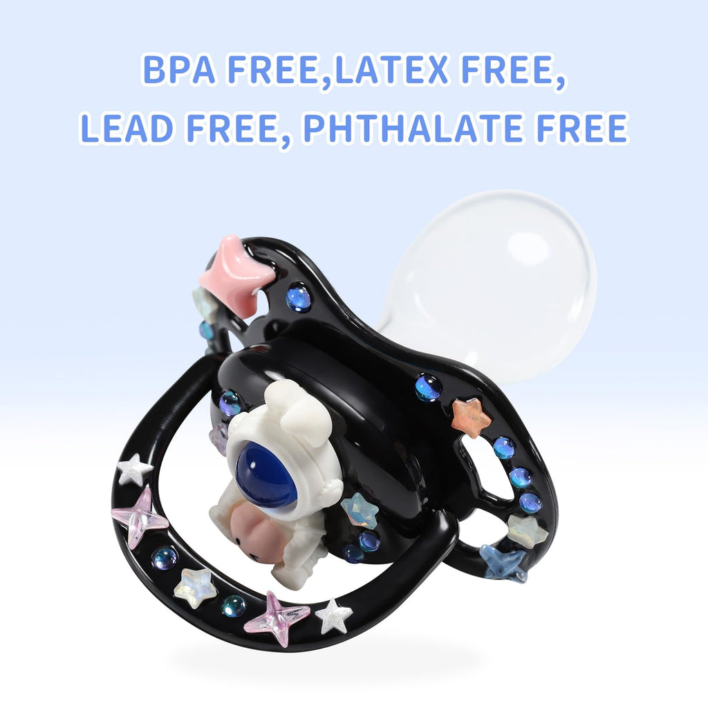 CutiePlusU Large Size Pacifier DIY Handmade Big Shield- White