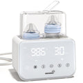 Baby Bottle Warmer, Grownsy 8-in-1 Fast Milk Warmer with Timer Breastmilk or Formula, Fits 2 Bottles, Accurate Temperature Control, with Defrost, Sterili-zing, Keep, Heat Baby Food Jars Function