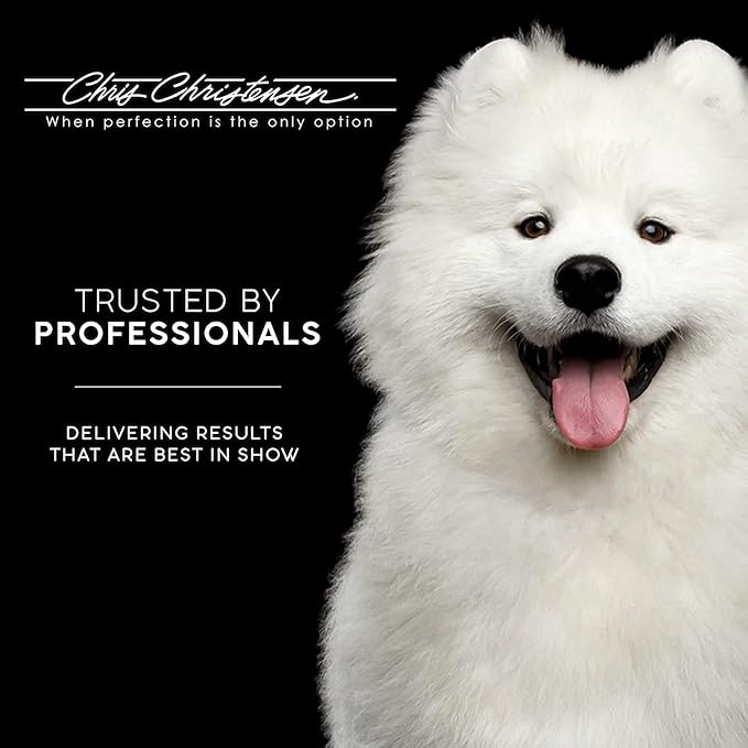 Chris Christensen Karben II Slicker Brush for Dogs, Groom Like a Professional, Ideal For All Coat Types, Remove Shedding Coat, Tangles and Dead Undercoat, 17 mm Stainless Steel Pins, Red, Small
