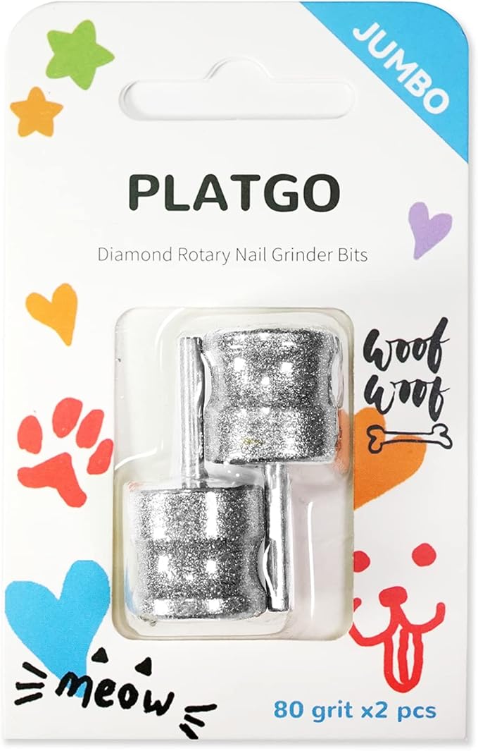 Jumbo Diamond Dremel Dog Nail Grinder Attachment, Diamond Dremel Bits Sanding Drums, Faster Dremel Diamond Bit for Dog Nails, 1/8'' Diamond Dremel for Dogs&Pets Nail Care, Home Dog Nail Grinder Tools