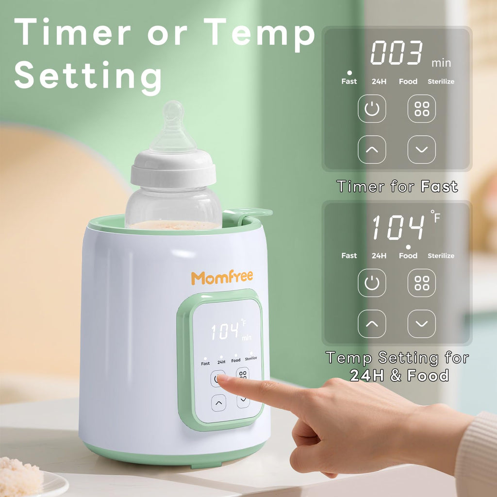 Bottle Warmer, 8-in-1 Fast Baby Bottle Warmer, Grey | for Breastmilk and Formula, Accurate Temperature Control, Automatic Shut-Off, Multifunctional for All Bottles