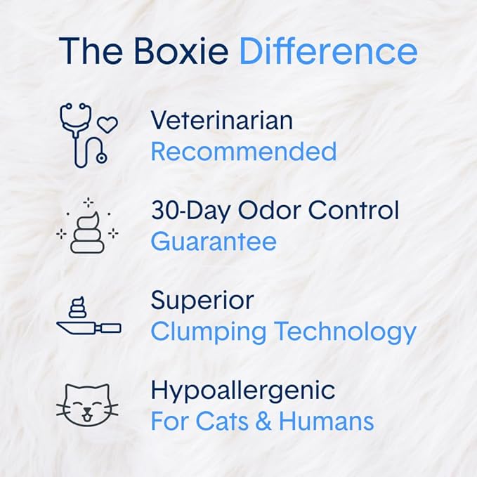 Boxie® Unscented 30 Day Natural Odor Control Cat Litter, 16.5lb Lightweight Plant Based Kitty Litter