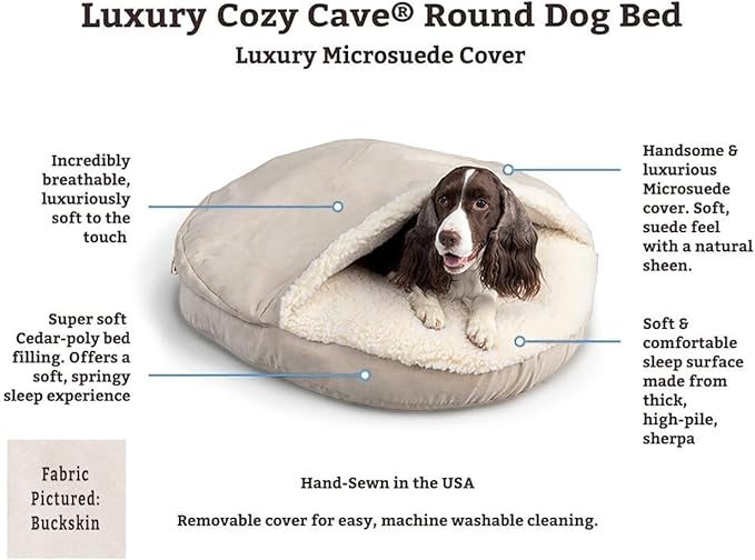 Snoozer Luxury Cozy Cave, Camel, Small
