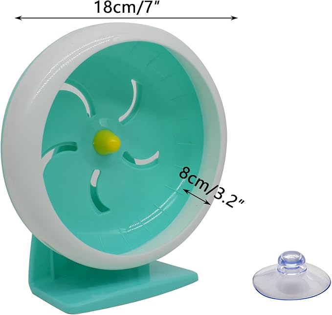 GKYZBB Hamster Wheel, 7 inch Silent Hamster Exercise Running Wheel with Stand,Pet Small Animals Exercise Running Toys,Adjustable Quiet Spinner for Guinea Pigs, Sugar Gliders, Gerbils