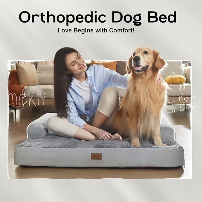 Small Dog Bed Orthopedic Washable Cat Bed Memory Foam Couch Sofa Comfy Pet Beds with Waterproof Removable Cover & Non-Slip Bottom