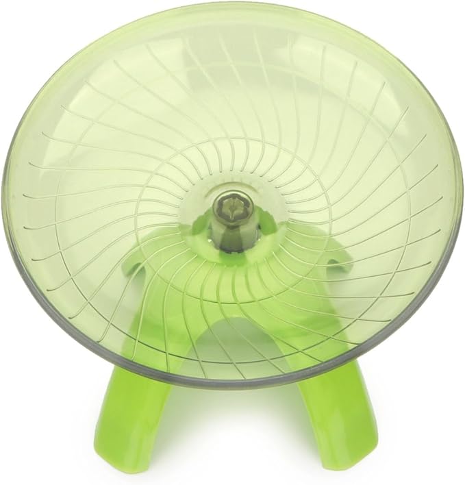 Hamster Wheel Flying Saucer Silent Exercise Wheel Running Wheel for Hamsters, Gerbils, Mice and Other Small Pets, Silent Hamster Running Wheel (Green)