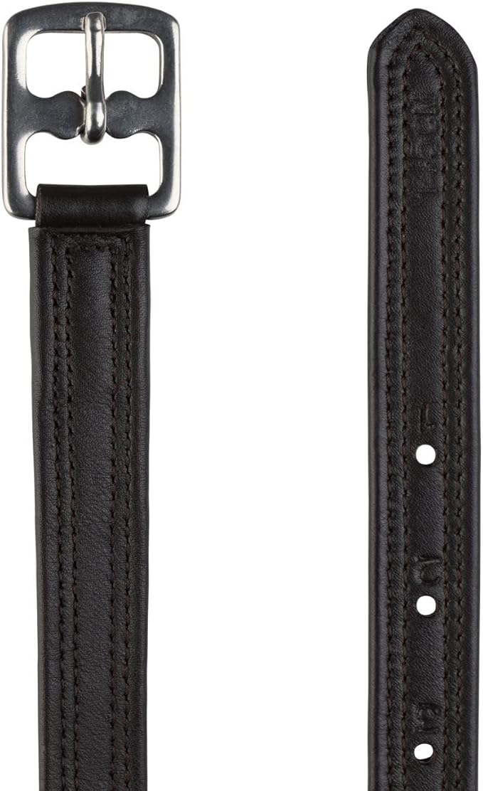 HORZE Double Stitched Adjustable Stirrup Leathers with Nylon (Pair)