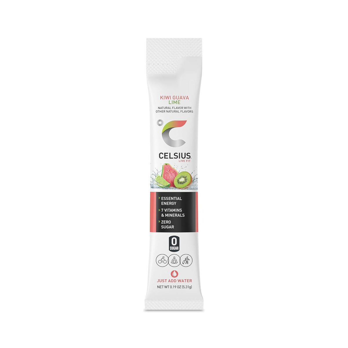 CELSIUS® On-The-Go Powder Sticks Dragonfruit Lime, Essential Energy 2.8 Oz