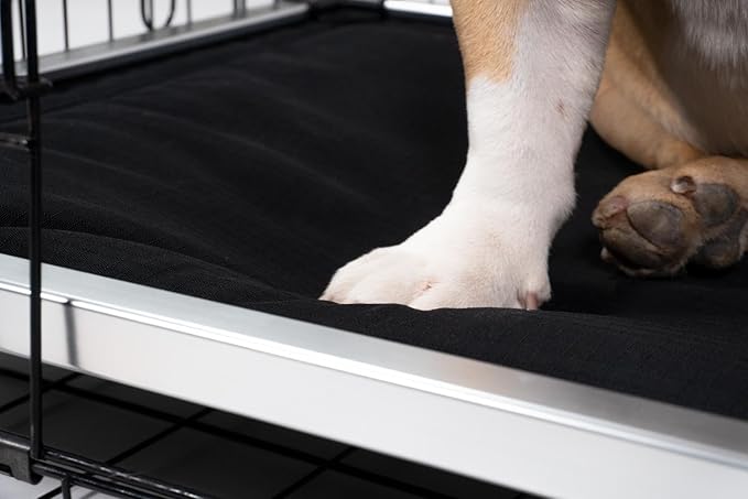 K9 Ballistics Chew Proof Armored Padded Dog Crate Bed, Virtually Indestructible, Legs Included (Sandstone, Medium (35" L x 22" W x 4.5" H))