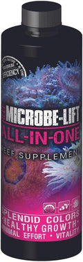 MICROBE-LIFT All-in-One Master Reef Supplement for Reef Environment Maintenance and Healthy Growth of Fish Tank Plants, 16 Fl Oz