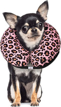 CuteBone Inflatable Dog Donut Collar with Removable Soft Fleece Covers for Small/Medium/Large Dogs and Cats After Surgery GWB10M