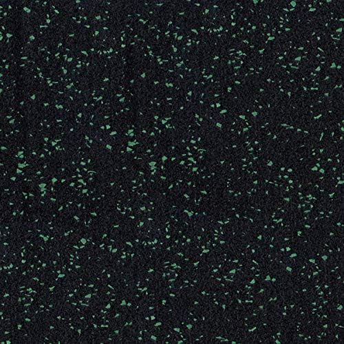 American Floor Mats 1/4in (7mm) Thick 10% Green 4' x 19' Heavy Duty Rubber Rolls, Protective Exercise Mats, Home Gym Rubber Flooring