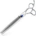 JASON 8" 26 Tooth Chunkers Shears for Dogs Ergonomic Cats Grooming Scissors Texturizing Blending Thinning Shear Pets Trimming Kit with Offset Handle Sharp Comfortable Scissor