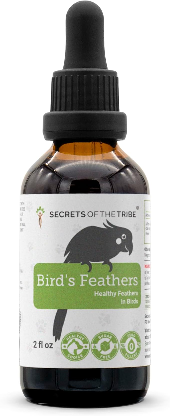 Birds Feathers | Natural Herbal Dietary Pet Supplement for Birds | Support Healthy Feathers | Alcohol-Free Extract, Dandelion Root, Calendula, Alfalfa, Peppermint, Fennel 2 oz