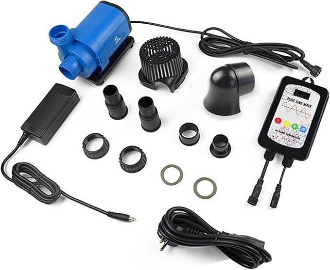 CONQUERALL 1580GPH 30W 16.0ft DC Controllable Pump CHS-6000 Durable Pump Wave Submersible and Inline for Marine Coral Reef Tank Sump Circulation