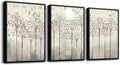 Black Framed Wall Art for Living Room Bedroom Wall Decor office Wall Decorations trees and birds Abstract Wall Paintings Sunrise and sunset Wall Pictures Artworks Modern 3 Piece Framed Prints Art