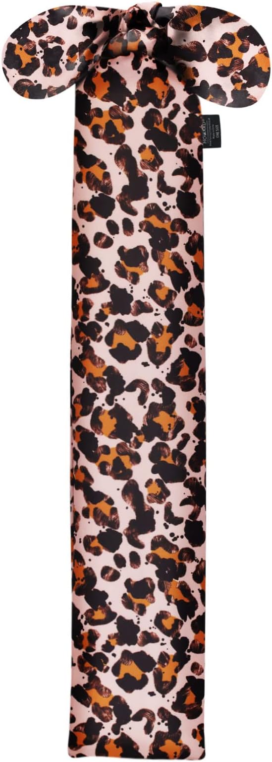 Harrison Howard Stretchy Tail Bag Breathable Horse Tail Guard Slip on Design Protect Horse Tail 2 Strand Closure Straps Keep Tail Clean & Protected 22" L Length Makes Grooming Easy-Leopard Print
