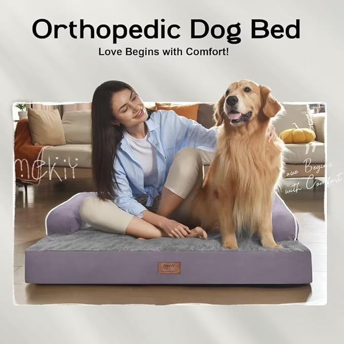 Small Dog Bed Orthopedic Washable Cat Bed Memory Foam Couch Sofa Comfy Pet Beds with Waterproof Removable Cover & Non-Slip Bottom