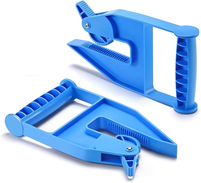 2 Piece Mat Movers Set, Heavy Duty Rubber Mat Grippers for Horse Stalls, Gym, Barn, Trailer, Stall Mat Handlers with Strong Handle and Plastic Teeth, Effortless Mat Puller for Tack Room, Barn