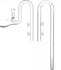 Glass Lily Pipe Set Outflow with Surface Skimmer & Multi-Level Water Intake (20mm for 19/25mm (3/4'' i.d.) tubing)