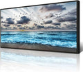 Wapluam Black And White Beach Wall Painting Black Framed Canvas Wall Art For Living Room Wall Decoration For Bedroom Office Wall Decor Blue Sea Wave Pictures Artwork Modern Hotel Room Home Wall Art