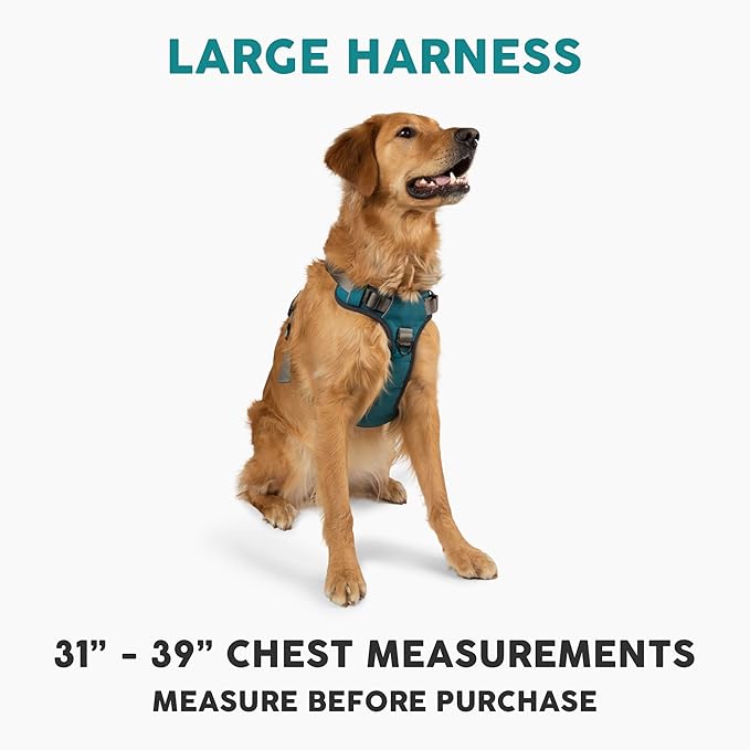 Embark Adventure Dog Harness, Reflective Trim No Pull Dog Harness for Large Dogs - Military Grade Nylon, Front Clip with Gel Lined Handle.