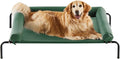 RRPETHOME Large Elevated Cooling Dog Bed, Raised Dog Cot Beds for Large Dogs, Elevated Outdoor Pet Cot, Chew Proof Portable Cooling Pet Cot with Skid-Resistant Feet and Breathable Mesh