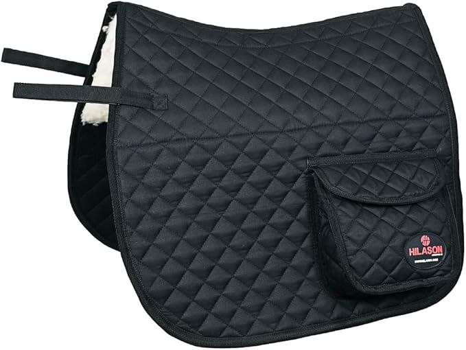 HILASON Western Horse Luxury Quilted Saddle Pads with Pockets | Pad