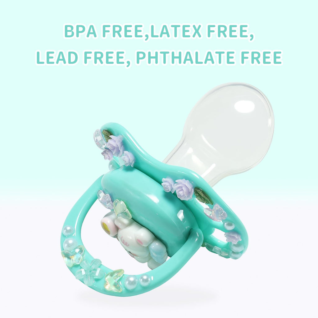 CutiePlusU Large Size Pacifier DIY Handmade Big Shield- White