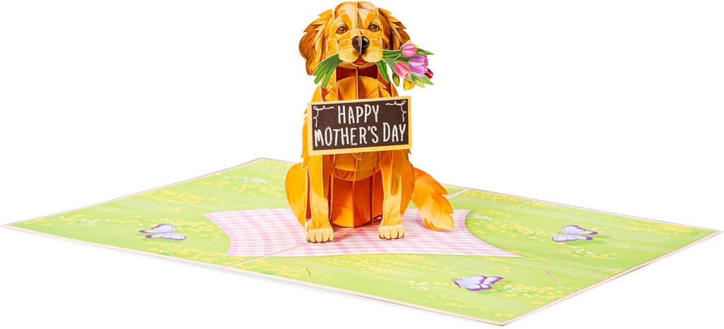Happy Mother's Day Dog Pop Up Card - 5" x 7"