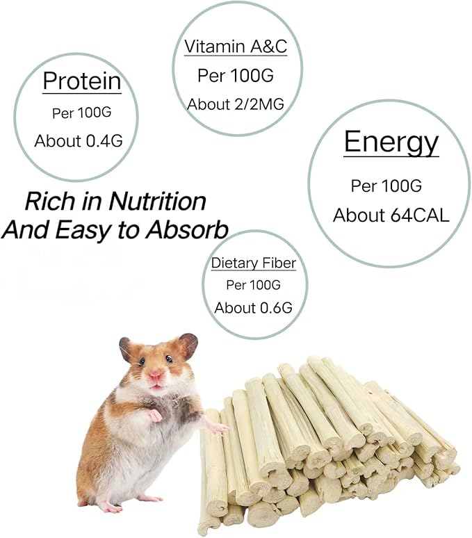 700g/1.5lb Sweet Bamboo Sticks for Rabbits Bunny Chew Toys,Chinchilla Molar Treats Chew Sticks for Small Animals Rabbits Hamsters Guinea Pigs