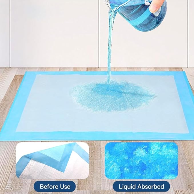 100 Count 22” x 22” Disposable Dog Pee Pads, Super Absorbent Leakproof Puppy Pads Quick Drying, Pee Pads for Dogs, Potty Dog Training Pads