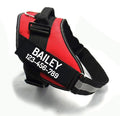 PawPawify Custom No Pull Dog Harness with Name and Phone Number, Heavy Duty Personalized Pet Vest to Prevent Tugging, Pulling, or Choking, Training and Walking (Red, L (40-60 LBS))