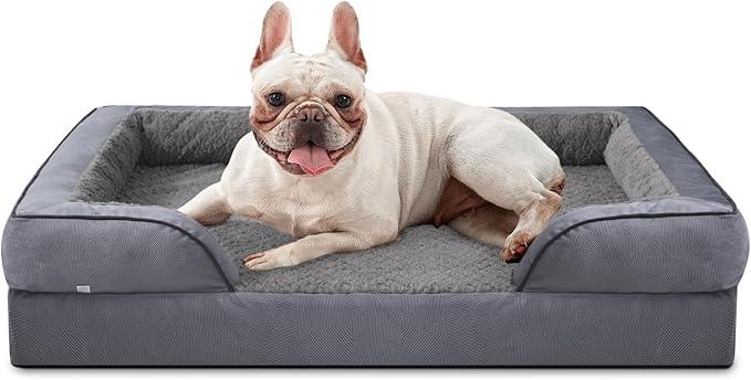 INVENHO Orthopedic Dog Bed Medium Size Dog, Waterproof Egg-Crate Foam Couch with Washable Removable Cover, Waterproof Lining and Nonskid Bottom