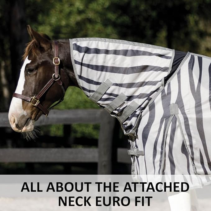 Schneiders Soft Interlock Mesh II Zebra Horse Fly Sheets | Striking Zebra Pattern for Fly Deterrence & Superior UV Protection