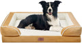 Comfort Expression Large Dog Beds Waterproof, Orthopedic Dog Beds for Large Sized Dogs, Comfy Pet Bed Sofa with Washable Removable Cover & Non-Slip Bottom(Khaki)