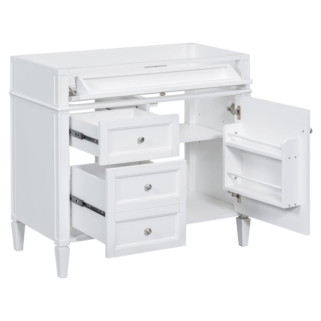 Bathroom Vanity With 2 Drawers And Tip-Out Drawer, Storage Cabinet