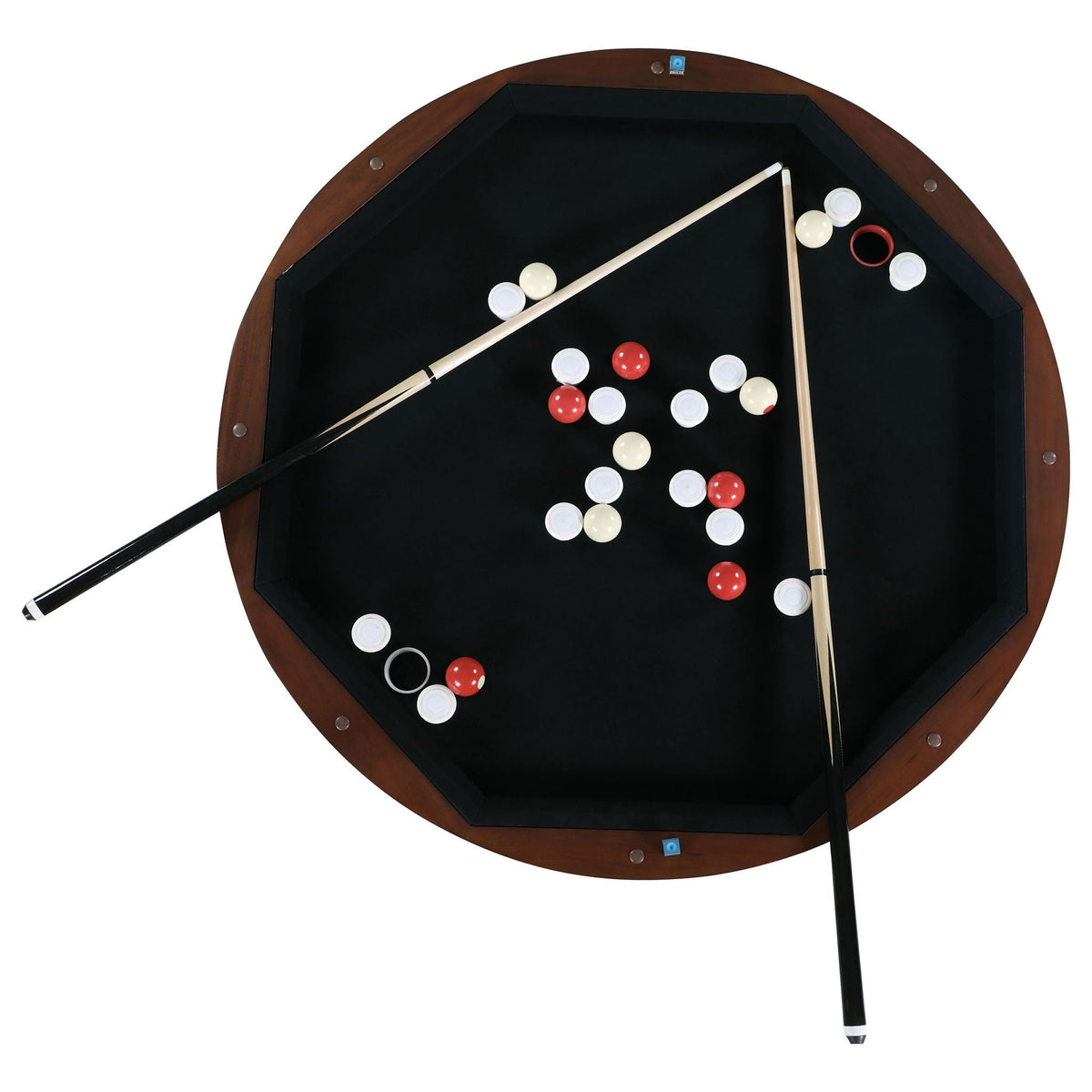 Calloway - Round Game Table With Pedestal Base - Dark Brown