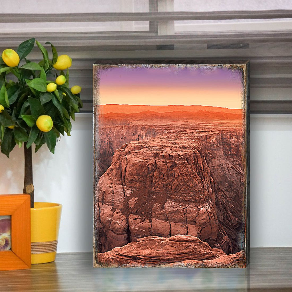 Canyon Dusk Art Wooden Wall Art by Nature Wonders - Nature Wildlife Decor  - 95278B