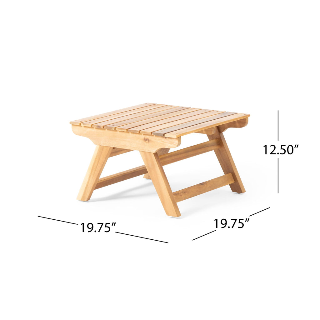 Sedona Outdoor Side Table With Open Slat Design