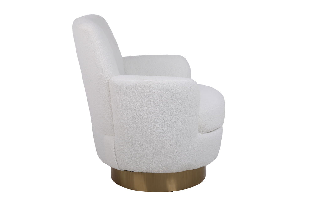 Teddy Swivel Barrel Chair, Swivel Accent Chairs Armchair For Living Room