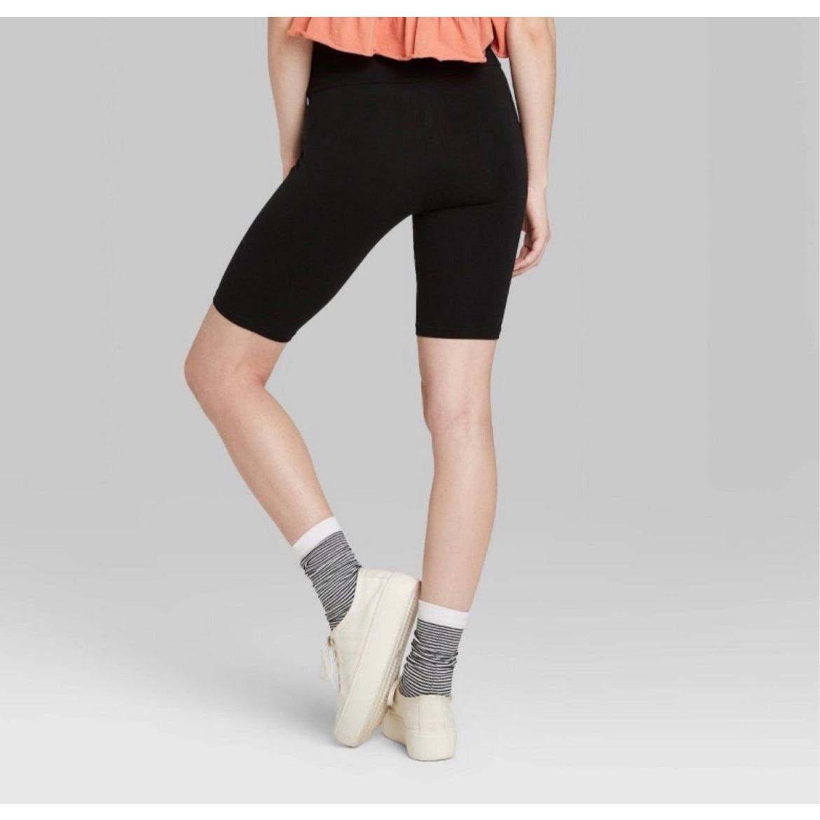 Women's High-Rise Bike Shorts - Wild Fable Black XS