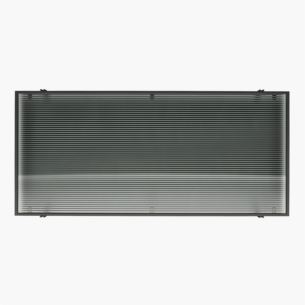 Vance - Computer Desk With Fluted Glass Desktop - Black