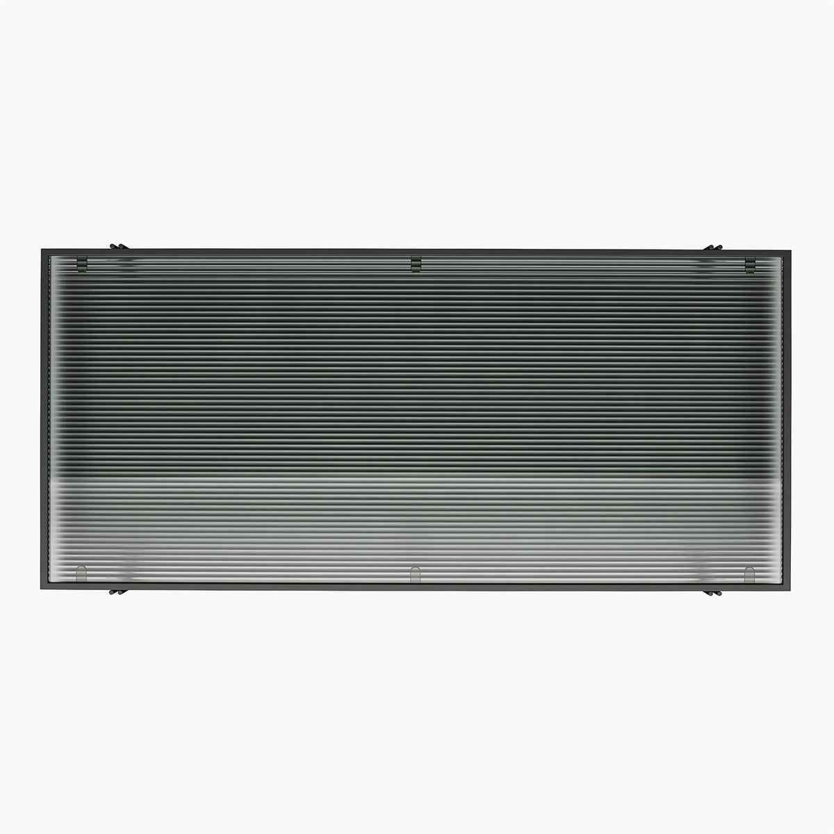 Vance - Computer Desk With Fluted Glass Desktop - Black