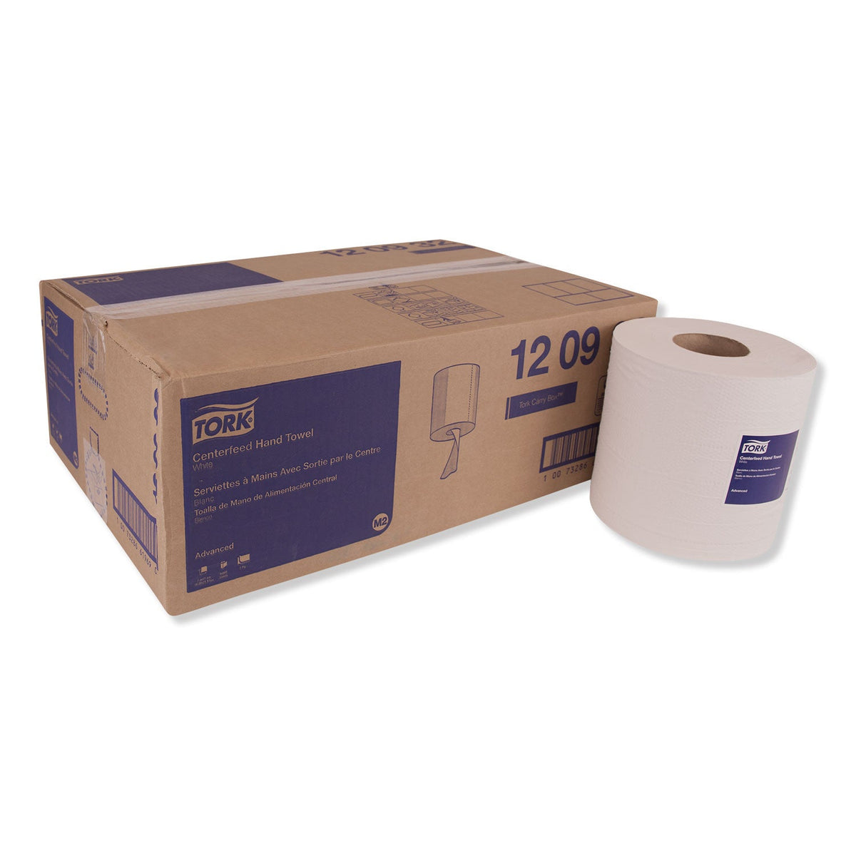 Tork Centerfeed Hand Towel, 2-Ply, 7.6 x 11.8, White, 500/Roll, 6 Rolls/Carton