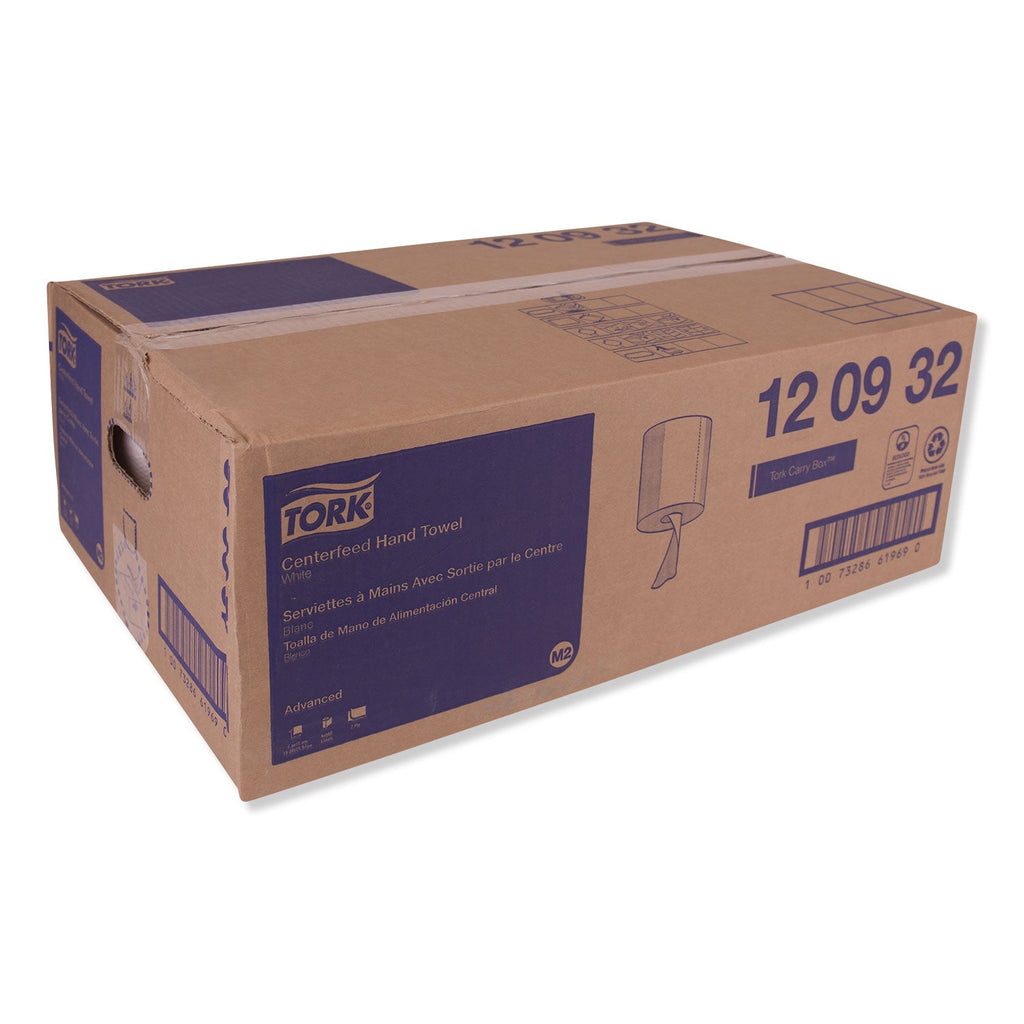 Tork Centerfeed Hand Towel, 2-Ply, 7.6 x 11.8, White, 500/Roll, 6 Rolls/Carton