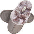Womens Comfy Faux Fur House Slipper Scuff Memory Foam Slip on Anti-Skid Soleslipper