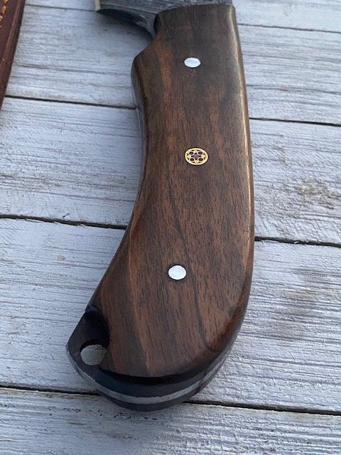Rogue Cleaver - Custom Handmade Damascus Steel Cleaver Knife 12-Inch with Rosewood Handle | KBS Knives Store